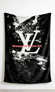 LV Monochrome Forest Flannel Sofa Blanket 398